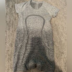 Grey lululemon swiftly tech short sleeve